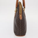 CELINE Macadam Canvas Hand Bag PVC Leather Brown Gold Auth 160830-3