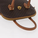 CELINE Macadam Canvas Hand Bag PVC Leather Brown Gold Auth 160830-6