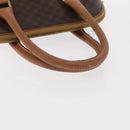 CELINE Macadam Canvas Hand Bag PVC Leather Brown Gold Auth 160830-7