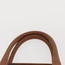 CELINE Macadam Canvas Hand Bag PVC Leather Brown Gold Auth 160830-8