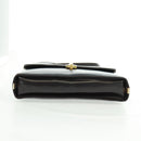 Christian Dior Hand Bag Calf Skin 2way Black Gold Auth 160831-7