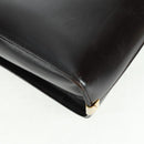 Christian Dior Hand Bag Calf Skin 2way Black Gold Auth 160831-17