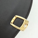 Christian Dior Hand Bag Calf Skin 2way Black Gold Auth 160831-26