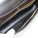 Christian Dior Hand Bag Calf Skin 2way Black Gold Auth 160831-12