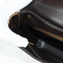 Christian Dior Hand Bag Calf Skin 2way Black Gold Auth 160831-30