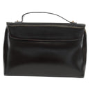 Christian Dior Hand Bag Calf Skin 2way Black Gold Auth 160831-4