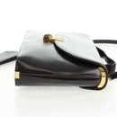 Christian Dior Hand Bag Calf Skin 2way Black Gold Auth 160831-6