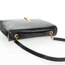 Christian Dior Hand Bag Calf Skin 2way Black Gold Auth 160831-8