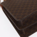 CELINE Macadam Canvas Horse Carriage Bag PVC Leather 2way Brown Gold Auth 160833-18