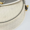 Christian Dior Honeycomb Canvas Shoulder Bag PVC Gold White Auth 160841-10