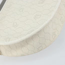 Christian Dior Honeycomb Canvas Shoulder Bag PVC Gold White Auth 160841-13
