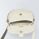Christian Dior Honeycomb Canvas Shoulder Bag PVC Gold White Auth 160841-15