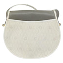 Christian Dior Honeycomb Canvas Shoulder Bag PVC Gold White Auth 160841-3