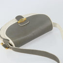 Christian Dior Honeycomb Canvas Shoulder Bag PVC Gold White Auth 160841-6