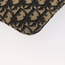 Christian Dior Trotter Canvas Hand Bag Navy Gold Auth 160843-16