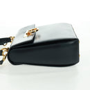 Salvatore Ferragamo Gancini Hand Bag Leather 2way Black Gold Auth 160846-4