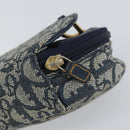 Christian Dior Trotter Canvas Saddle Pouch Navy Gold Auth 160847-13