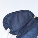 Christian Dior Trotter Canvas Saddle Pouch Navy Gold Auth 160847-14