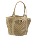 GUCCI GG Crystal Abbey Tote Bag Gold 211982 Auth 160848-1