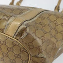 GUCCI GG Crystal Abbey Tote Bag Gold 211982 Auth 160848-10
