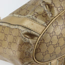 GUCCI GG Crystal Abbey Tote Bag Gold 211982 Auth 160848-11