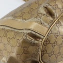 GUCCI GG Crystal Abbey Tote Bag Gold 211982 Auth 160848-13