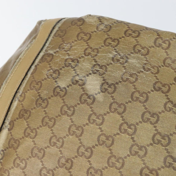 GUCCI GG Crystal Abbey Tote Bag Gold 211982 Auth 160848