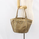 GUCCI GG Crystal Abbey Tote Bag Gold 211982 Auth 160848-22