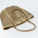 GUCCI GG Crystal Abbey Tote Bag Gold 211982 Auth 160848-6