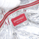 CHANEL Chain Tote Bag No5 Canvas Navy Silver CC Auth 160849-17