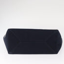 CHANEL Chain Tote Bag No5 Canvas Navy Silver CC Auth 160849-5