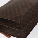 CELINE Macadam Canvas Hand Bag PVC Leather Brown Gold Auth 160851-15