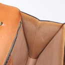 CELINE Macadam Canvas Hand Bag PVC Leather Brown Gold Auth 160851-20
