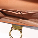 CELINE Macadam Canvas Hand Bag PVC Leather Brown Gold Auth 160851-22