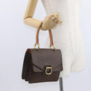 CELINE Macadam Canvas Hand Bag PVC Leather Brown Gold Auth 160851-25