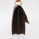 CELINE Macadam Canvas Hand Bag PVC Leather Brown Gold Auth 160851-4