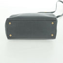 FENDI To joule Hand Bag Leather 2way Gray Gold Auth 160854-5