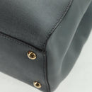 FENDI To joule Hand Bag Leather 2way Gray Gold Auth 160854-19