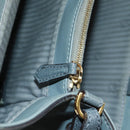 FENDI To joule Hand Bag Leather 2way Gray Gold Auth 160854-26