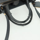 FENDI To joule Hand Bag Leather 2way Gray Gold Auth 160854-7