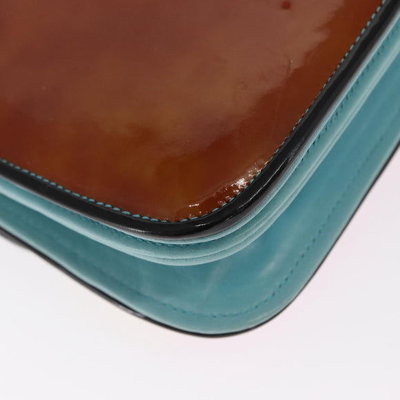 CHANEL Chain Matelasse 2.55 Shoulder Bag Patent Multicolor Gold CC Auth 160855