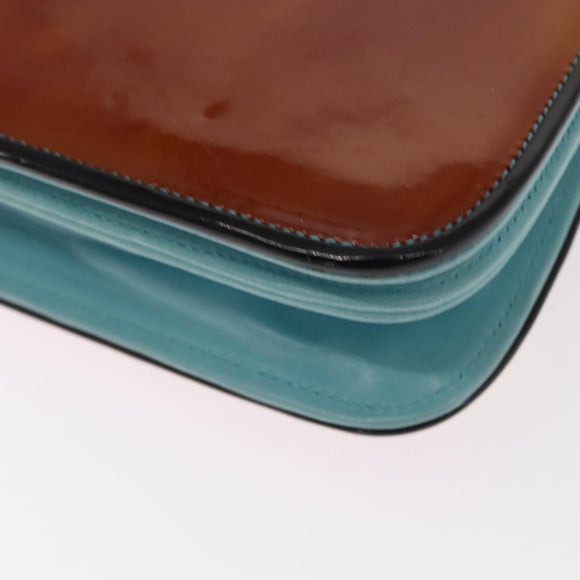 CHANEL Chain Matelasse 2.55 Shoulder Bag Patent Multicolor Gold CC Auth 160855