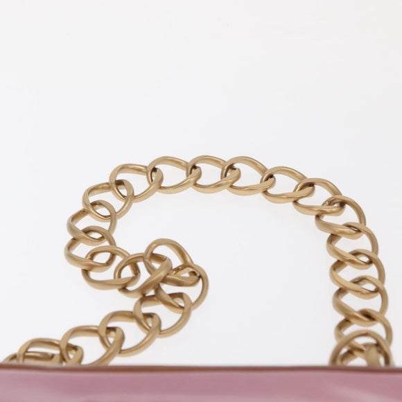 CHANEL Chain Matelasse 2.55 Shoulder Bag Patent Multicolor Gold CC Auth 160855