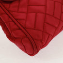 PRADA Chain Shoulder Bag Nylon Pink Gold Auth 160856V-16