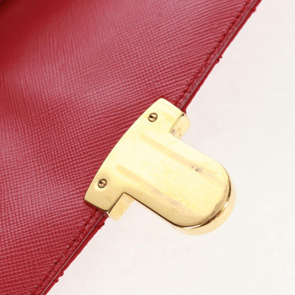 PRADA Chain Shoulder Bag Nylon Pink Gold Auth 160856V