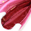 PRADA Chain Shoulder Bag Nylon Pink Gold Auth 160856V-10