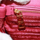 PRADA Chain Shoulder Bag Nylon Pink Gold Auth 160856V-25