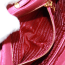 PRADA Chain Shoulder Bag Nylon Pink Gold Auth 160856V-26