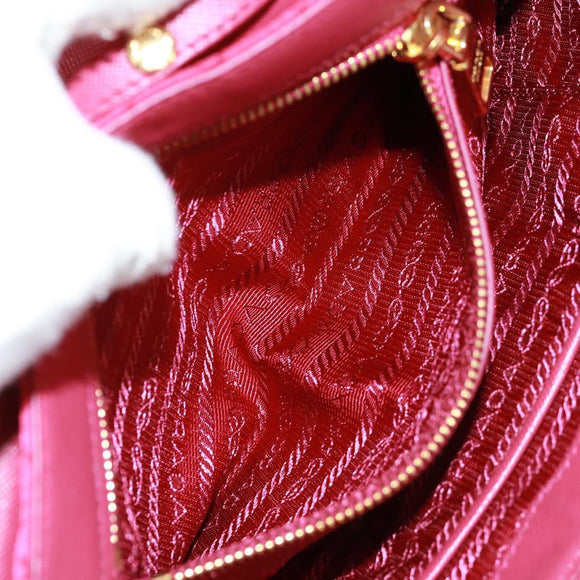 PRADA Chain Shoulder Bag Nylon Pink Gold Auth 160856V