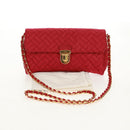 PRADA Chain Shoulder Bag Nylon Pink Gold Auth 160856V-12